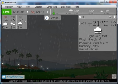 Phần mềm thú vị theo dõi thời tiết ngay trên desktop
