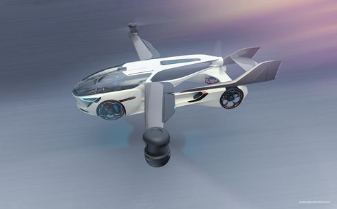 Concept ôtô bay với 4 ghế ngồi và chế độ bay tự động