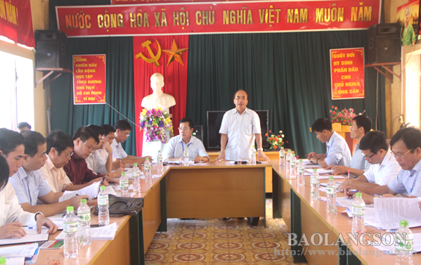 Lãnh đạo UBND tỉnh kiểm tra tiến độ xây dựng nông thôn mới tại huyện Bắc Sơn
