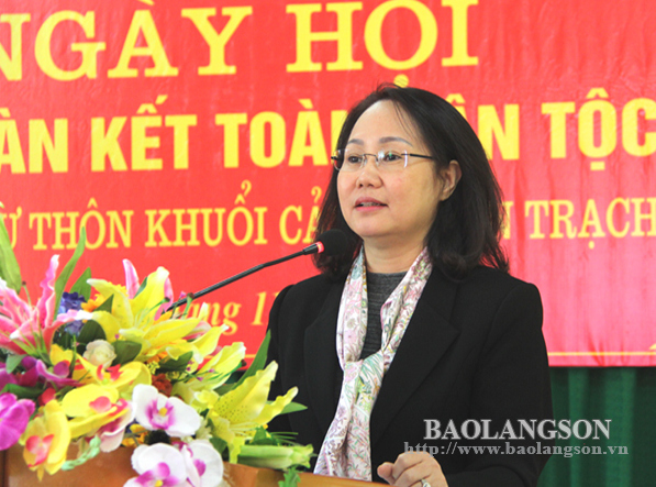 Bí thư Tỉnh ủy Lạng Sơn dự ngày hội đại đoàn kết tại Cao Lộc