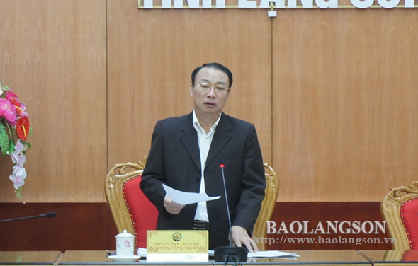 UBND tỉnh Lạng Sơn xem xét dự thảo kế hoạch tổ chức  hội nghị xúc tiến đầu tư tỉnh năm 2019