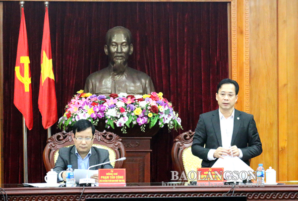 Thường trực Tỉnh ủy Lạng Sơn làm việc với Đoàn khảo sát Trung ương về chế độ chi phụ cấp công tác đảng, đoàn thể