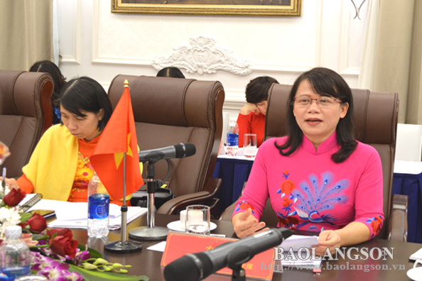 Đoàn đại biểu Hội Liên hiệp Phụ nữ Quảng Tây hội đàm với Hội Liên hiệp Phụ nữ tỉnh Lạng Sơn