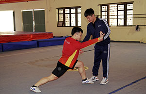 Huấn luyện viên trẻ tâm huyết với môn Wushu