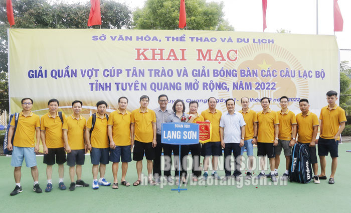 Khai mạc giải quần vợt cúp Tân Trào và giải bóng bàn các câu lạc bộ tỉnh Tuyên Quang mở rộng năm 2022