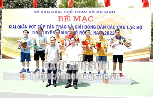 Đoàn vận động viên tỉnh Lạng Sơn đoạt 4 giải tại giải quần vợt cúp Tân Trào tỉnh Tuyên Quang mở rộng năm 2022