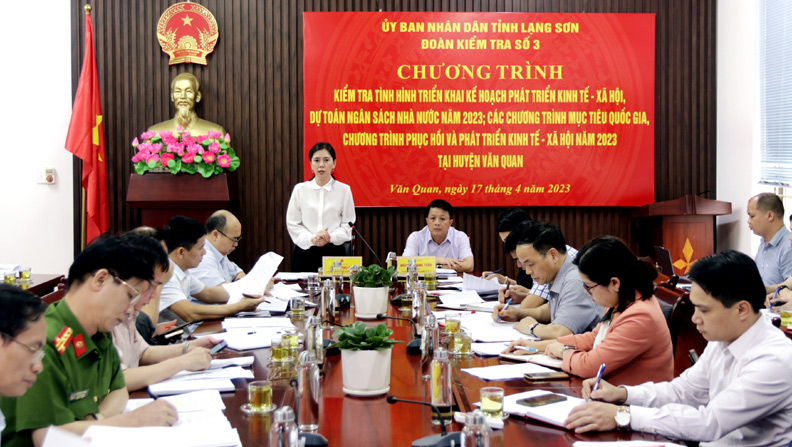 Lãnh đạo UBND tỉnh kiểm tra tại huyện Văn Lãng, Văn Quan