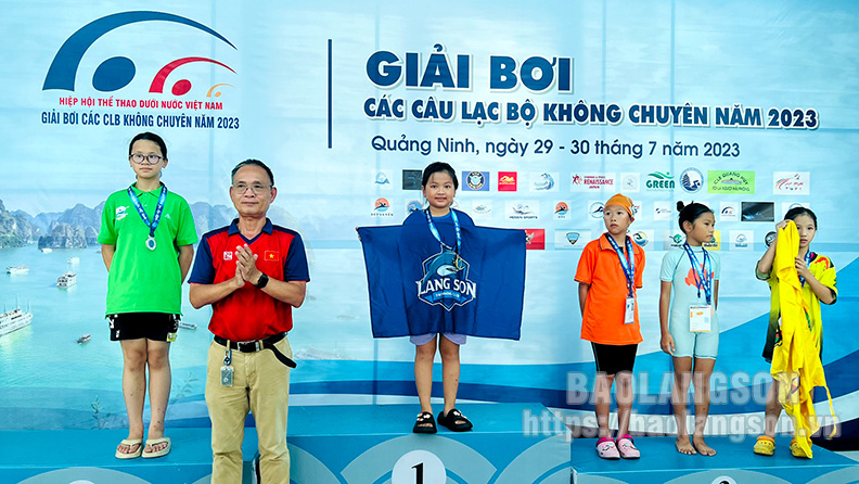 Vận động viên Lạng Sơn đoạt 23 huy chương tại giải bơi các câu lạc bộ không chuyên năm 2023