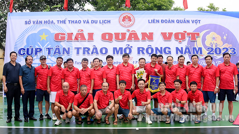 233 vận động viên tham gia giải Quần vợt Cúp Tân Trào mở rộng năm 2023