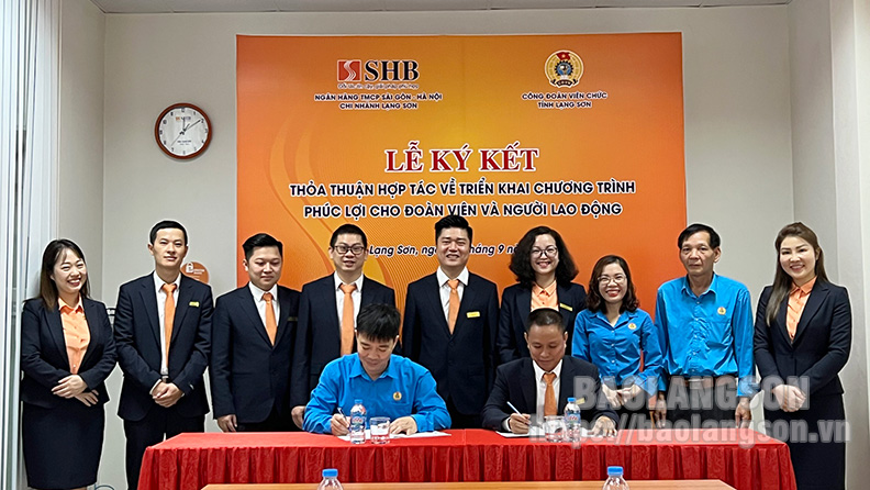 SHB Lạng Sơn và Công đoàn Viên chức tỉnh ký kết thỏa thuận hợp tác