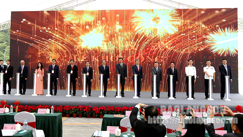 Đoàn đại biểu tỉnh Lạng Sơn tham dự lễ khởi công dự án cửa khẩu thông minh Việt Nam - Trung Quốc
