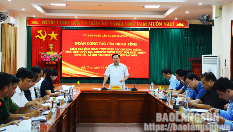 Lãnh đạo UBND tỉnh kiểm tra tại huyện Bình Gia, Bắc Sơn