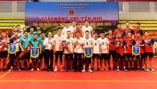 Tòa án Nhân dân tỉnh Lạng Sơn đoạt giải nhất tại giải bóng chuyền hơi tòa án nhân dân 7 tỉnh miền núi phía Bắc năm 2023