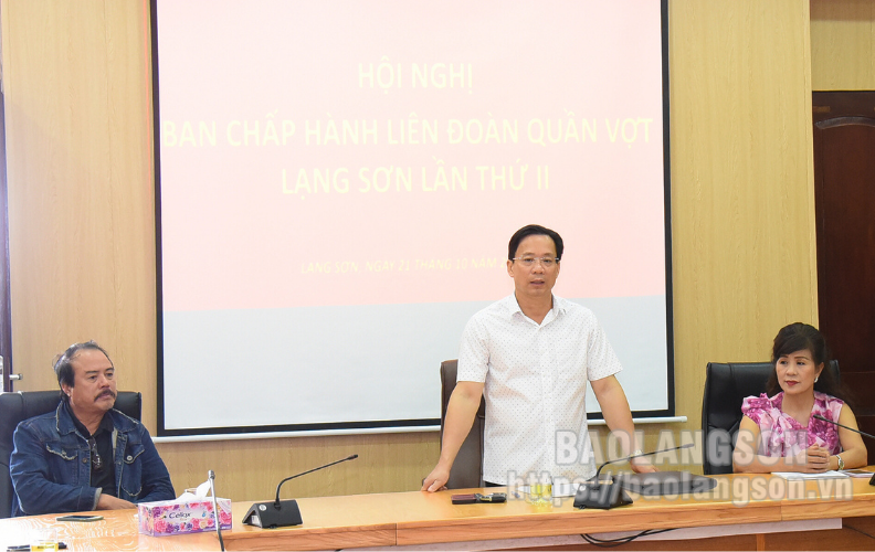 Ban Chấp hành Liên đoàn Quần vợt tỉnh: Họp bàn chuẩn bị tổ chức Giải Quần vợt tỉnh Lạng Sơn mở rộng năm 2023