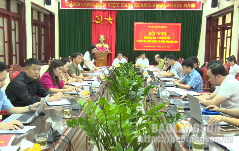 Tràng Định: Hội nghị đối thoại giữa người đứng đầu cấp ủy, chính quyền với nhân dân năm 2023