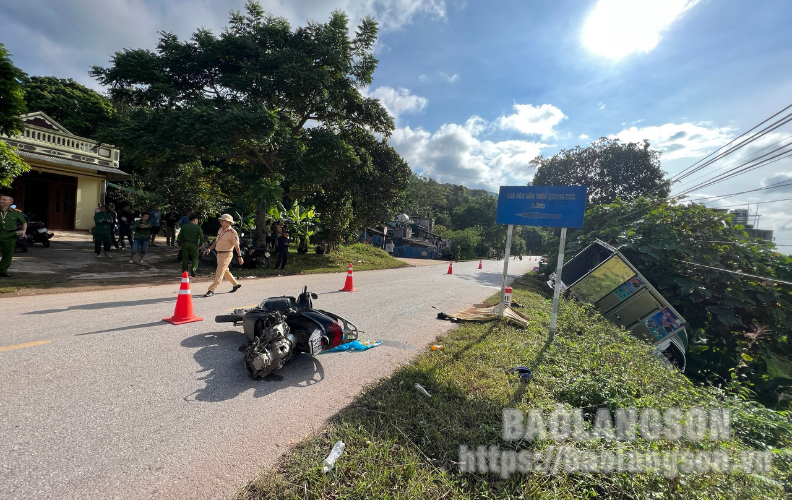 Đình Lập:  Tai nạn giao thông trên tuyến quốc lộ 4B khiến 1 người tử vong
