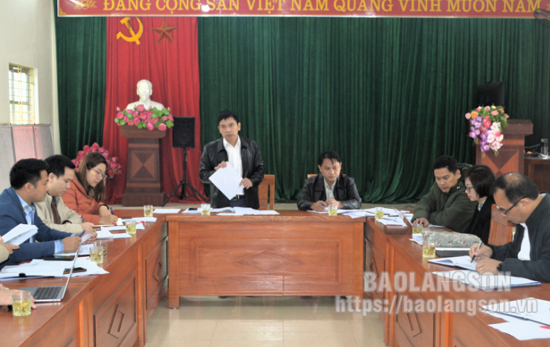 Đoàn khảo sát của Ban Dân tộc HĐND tỉnh làm việc tại huyện Văn Lãng