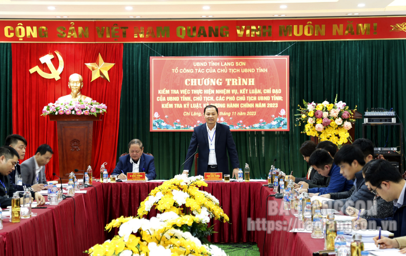 Kiểm tra việc thực hiện nhiệm vụ, kết luận, chỉ đạo của UBND tỉnh, Chủ tịch và các Phó Chủ tịch UBND tỉnh tại huyện Chi Lăng