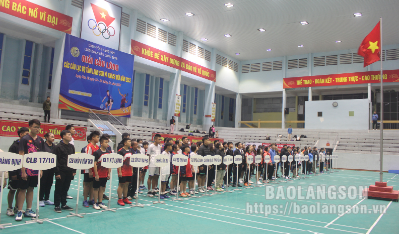 36 đoàn vận động viên tham gia Giải cầu lông các câu lạc bộ tỉnh Lạng Sơn mở rộng năm 2023