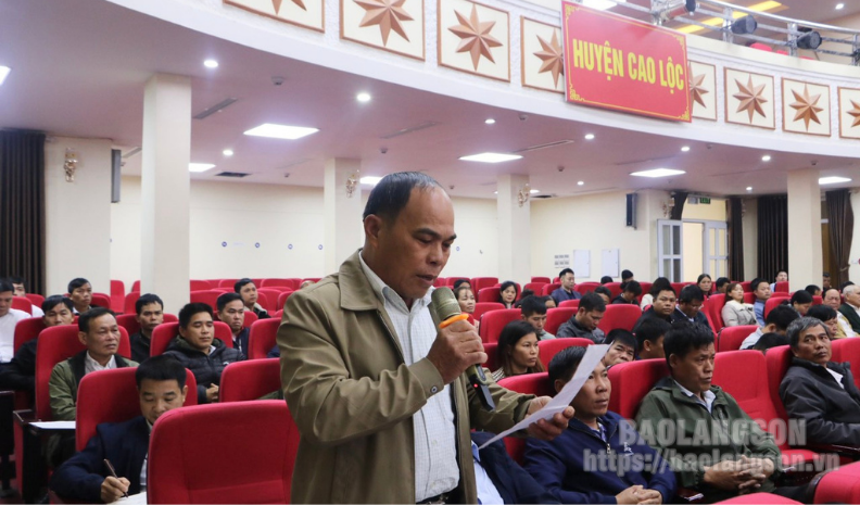 Cao Lộc tổ chức hội nghị đối thoại trực tiếp giữa người đứng đầu cấp uỷ, chính quyền với Nhân dân