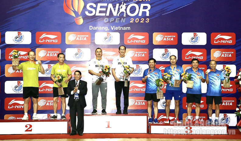 Vận động viên Lạng Sơn đoạt huy chương tại Giải cầu lông quốc tế trung cao tuổi châu Á năm 2023