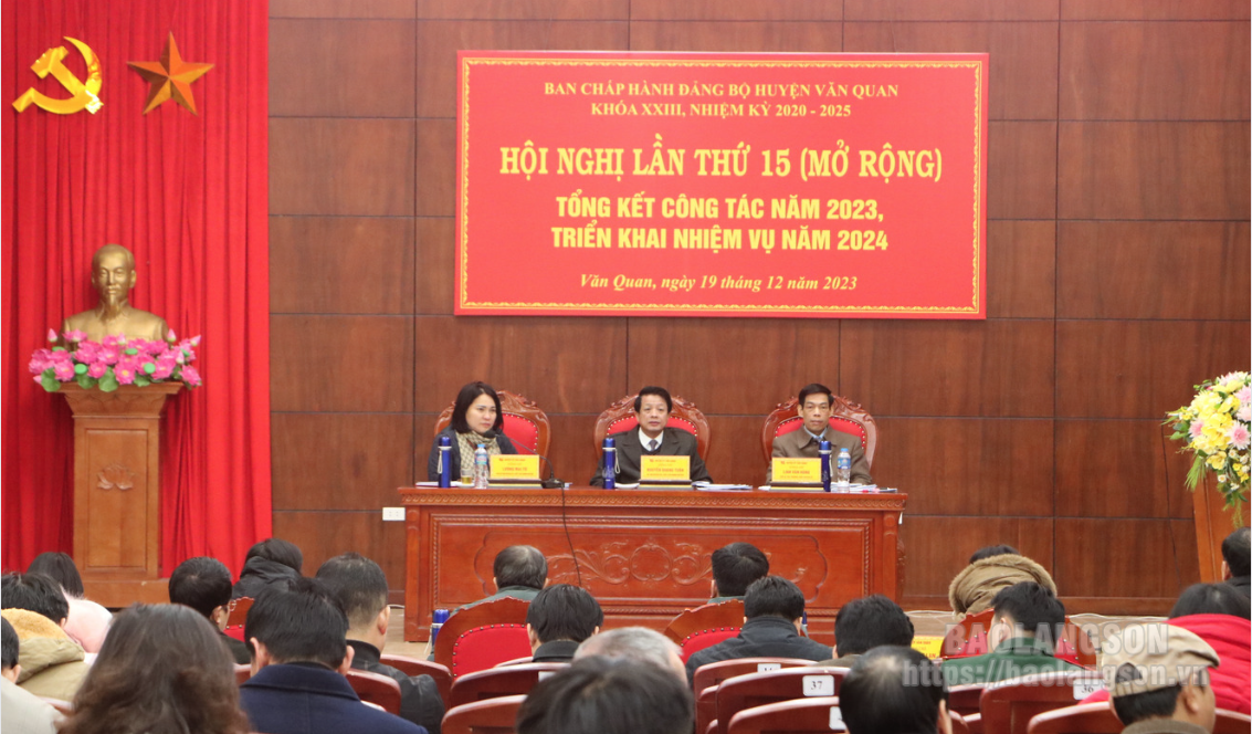 Ban Chấp hành Đảng bộ huyện Văn Quan triển khai nhiệm vụ năm 2024