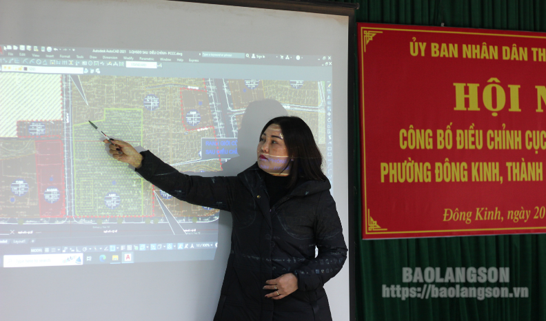 Công bố điều chỉnh cục bộ quy hoạch chi tiết phường Đông Kinh, thành phố Lạng Sơn tỷ lệ 1/500