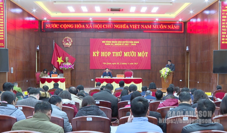 HĐND huyện Văn Quan khóa XX tổ chức kỳ họp thứ 11