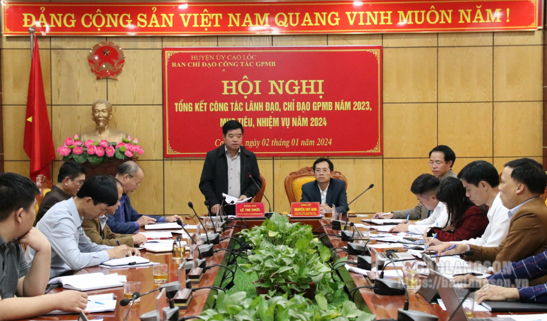 Cao Lộc: Tổng kết công tác giải phóng mặt bằng năm 2023