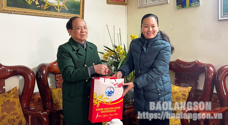 Lãnh đạo thành phố Lạng Sơn thăm, tặng quà tết người có công